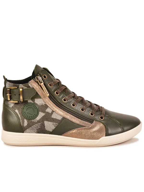 Outlet 13 Outlet -Chaussures Paris Boutique 628274 BASKET FEMME PALME WT KAKI 1