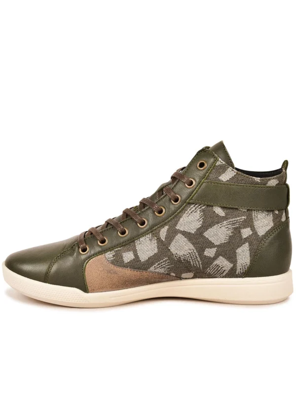 Outlet 14 Outlet -Chaussures Paris Boutique 628274 BASKET FEMME PALME WT KAKI 3