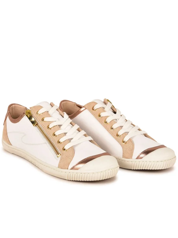 Outlet -Chaussures Paris Boutique BASKET FEMME BAHIA SME F2H BLANC BEIGE 628048 912 4