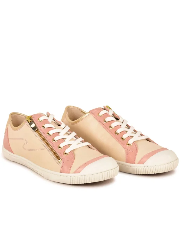 Outlet -Chaussures Paris Boutique BASKET FEMME BAHIA SME F2H NUDE DORE 628048 948 4