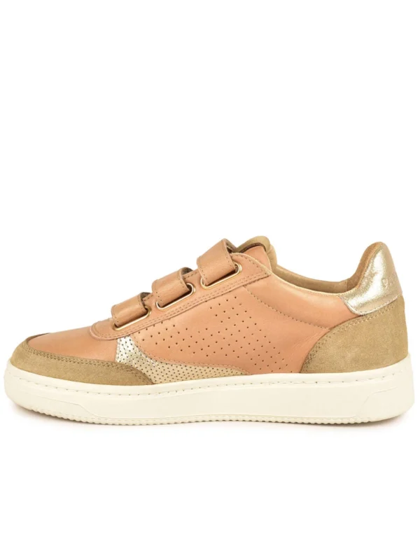 Outlet -Chaussures Paris Boutique BASKET FEMME BASALTE S N F2I BEIGE DOREE 628444 931 3