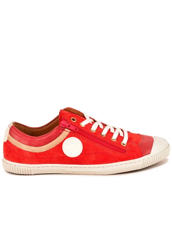 Outlet -Chaussures Paris Boutique BASKET FEMME BISK MIX F2I ROUGE 628362 350 1