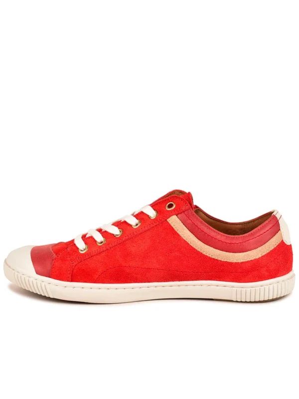 Outlet -Chaussures Paris Boutique BASKET FEMME BISK MIX F2I ROUGE 628362 350 3