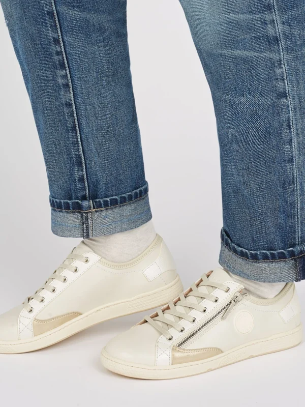 Outlet -Chaussures Paris Boutique BASKET FEMME JESTER MIX F2I OFF WHITE 628069 108 Porte scaled