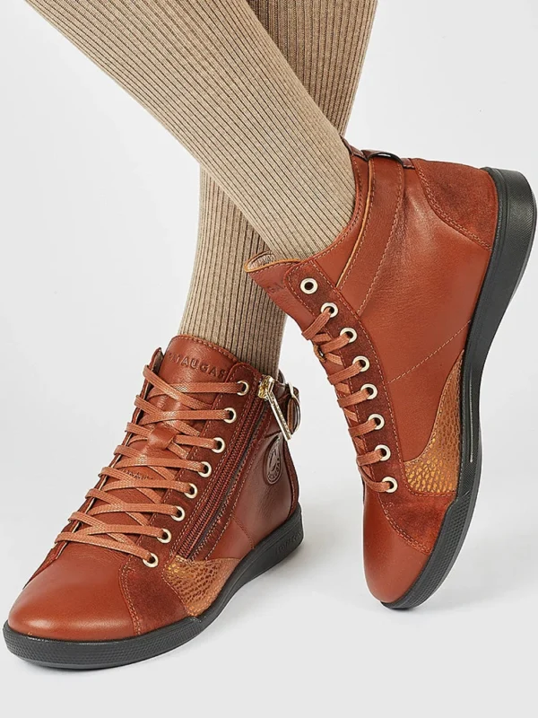 Outlet 9 Outlet -Chaussures Paris Boutique BASKET FEMME PALME MIX F4H ROUILLE 628270353