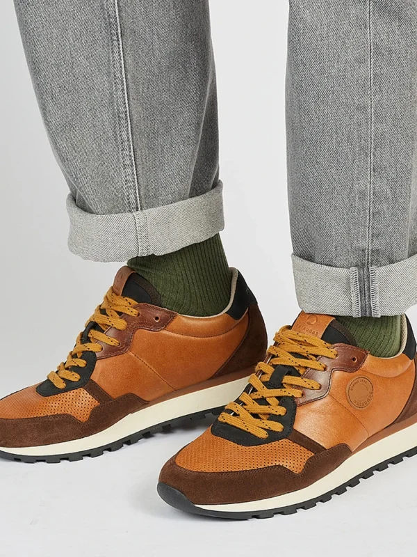 Chaussures Paris Boutique -Chaussures Paris Boutique BASKET HOMME ASTATE P H4I OCRE 628470251